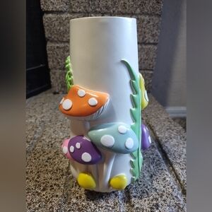 Mushroom Vase Ceramic Electric Pastel Boho Colorful